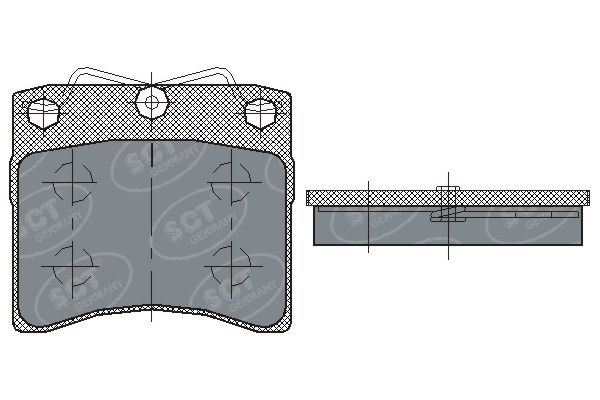 SCT GERMANY Комплект тормозных колодок, дисковый тормоз SP 169 PR